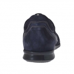 Scarpa da uomo sportiva stringata in pelle e camoscio blu - Misure disponibili: 46