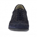 Scarpa da uomo sportiva stringata in pelle e camoscio blu - Misure disponibili: 46