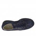 Chaussure pour hommes sportif avec lacets en daim et cuir bleu  - Pointures disponibles:  36, 37