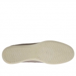Chaussure sportif pour hommes avec lacets en cuir fumée et tissu grisr - Pointures disponibles:  46