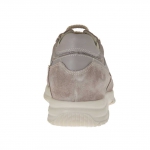 Scarpa da uomo sportiva stringata in camoscio, tessuto e pelle grigia - Misure disponibili: 36, 37