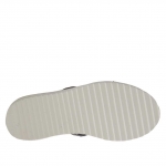 Sabot aperto da donna in vernice nera con strass zeppa 2,5 - Misure disponibili: 31