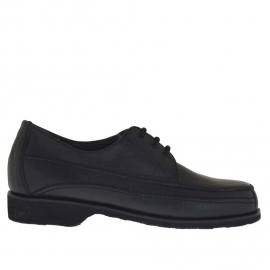 Zapato con cordones para hombre en piel negra - Tallas disponibles:  36