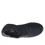 Zapato con cordones para hombre en piel negra - Tallas disponibles:  36