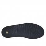 Sandalia para hombres con tres hebillas en piel negra - Tallas disponibles:  47