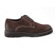 Scarpa derby stringata sportiva da uomo in camoscio marrone
