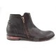 Bottes avec fermetures éclair pour hommes en cuir marron