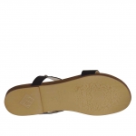 Sabo abierto para mujer en piel negra con tachuelas - Tallas disponibles:  42