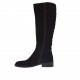Bottes pour femmes avec fermeture éclair et lacets derrière en daim noir talon 3 - Pointures disponibles:  32