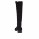 Woman's boot with zipper and back strap in black suede heel 3 - Available sizes:  32