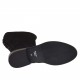 Woman's boot with zipper and back strap in black suede heel 3 - Available sizes:  32