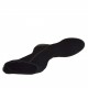 Woman's boot with zipper and back strap in black suede heel 3 - Available sizes:  32