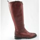 Damenstiefel mit Reißverschluß und Broguemuster aus hellbraunem Leder Absatz 2
