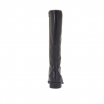 Bota estilo ingles para mujer con cremallera en piel negra tacon 3 - Tallas disponibles:  32