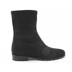 Stivaletto da donna in tessuto nero elasticizzato tacco 2 - Misure disponibili: 32