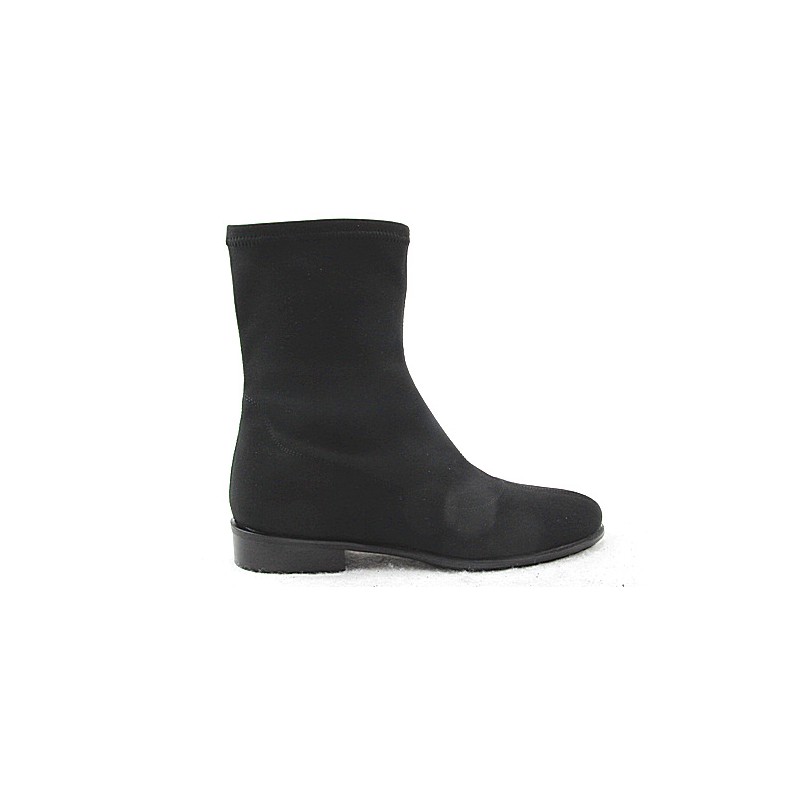 Damenstiefelette aus schwarzem elastischem Stoff Absatz 2 - Verfügbare Größen:  32
