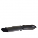 Stivale da donna con fibbia in pelle e tessuto elasticizzato nero tacco 8 - Misure disponibili: 42