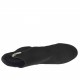 Woman's ankle boot in black suede with zipper, platform and heel 12 - Available sizes:  42