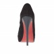 Decolté da donna in camoscio nero con plateau e tacco opaco 13  - Misure disponibili: 42