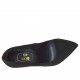 Decolté da donna in camoscio nero con plateau e tacco opaco 13  - Misure disponibili: 42