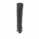 Bottes pour femmes en cuir noir avec fermeture éclair et goujon talon 6 - Pointures disponibles:  42