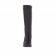Bottes pour femmes en cuir noir avec fermeture éclair et goujon talon 6 - Pointures disponibles:  42