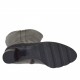 Bottes pour femmes en cuir noir avec fermeture éclair et goujon talon 6 - Pointures disponibles:  42