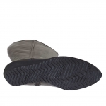 Bottes pour femmes en cuir noir avec fermeture éclair talon compensé 6 - Pointures disponibles:  42