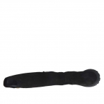 Botte de femmes avec fermeture éclair d'or et demi fermeture éclair interieur en daim noir talon 3 - Pointures disponibles:  33