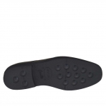 Chaussure derby élégante à lacets pour hommes en cuir noir lisse - Pointures disponibles:  51
