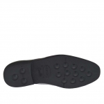Eleganter Derbyherrenschuh mit Schnürsenkeln aus grauem bedrucktem Lackleder - Verfügbare Größen:  37, 38, 46, 47, 49, 50, 51