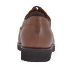 Zapato con cordones para hombres en piel de color marron - Tallas disponibles:  47