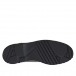 Men's laced derby shoe in black leather - Available sizes:  36