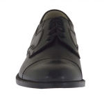 Scarpa derby da uomo stringata con puntale in pelle colore nero - Misure disponibili: 40