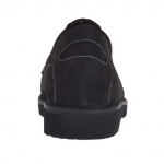 Zapato para hombre con cordones en nabuk negro - Tallas disponibles:  36