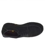 Men's laced shoe in black nabuk leather - Available sizes:  36