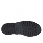 Damenstiefelette mit Rei?verschluss und Bändern aus schwarzem Leder und gedrucktem Wildleder Absatz 3 - Verfügbare Größen:  32