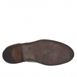 Knöchelhoher Herrenschuh mit Kappe, Reißverschluss und Schnürsenkeln aus schwarzem Leder - Verfügbare Größen:  38