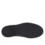 Herrenderbyschuh mit Schnürsenkeln und Flügelkappe aus schwarzem Leder - Verfügbare Größen:  36, 51