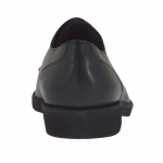 Scarpa derby elegante da uomo con puntale e stringhe in pelle nera - Misure disponibili: 36, 51