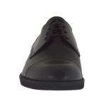 Elégant chaussure derby pour hommes à lacets avec bout droit en cuir noir - Pointures disponibles:  36, 51