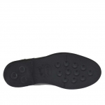 Elégant chaussure derby pour hommes à lacets avec bout droit en cuir noir - Pointures disponibles:  36, 51