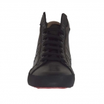 Polacchino sportivo stringato da uomo in pelle nera - Misure disponibili: 36, 37