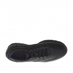Chaussure sportif pour hommes à lacets en cuir noir  - Pointures disponibles:  36