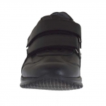 Zapato deportivo para hombre con velcro en piel negra - Tallas disponibles:  36, 37, 46