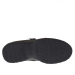 Zapato deportivo para hombre con velcro en piel negra - Tallas disponibles:  36, 37, 46