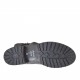 Damenstiefelette mit Rei?verschlüssen und Schnalle aus schwarzem Leder und gestepptem Leder Absatz 3 - Verfügbare Größen:  32