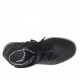 Zapato deportivo con cordones, cremallera y velcro en piel negra con brillos y charol laminado imprimido negro cuña 2 - Tallas disponibles:  32, 33