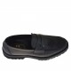 Mocasin para hombre en piel cepillada negra - Tallas disponibles:  47