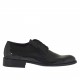 Men's laced-up derby shoe in black patent leather - Available sizes:  36, 37, 38, 46, 47, 48, 49, 50
